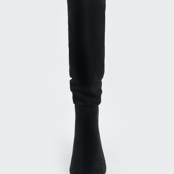 Charles & Keith Knee High Boots (Kid Suede) - Black Size 38 (US 7.5) - Picture 3 of 9